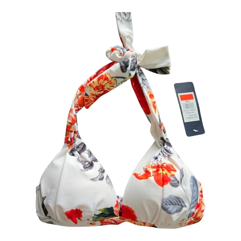 RACHEL Rachel Roy White and Red Halter Bikini, XSMALL - Picture 4 of 6